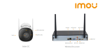⁦مجموعة كاميرات لاسلكية - 4 كاميرات 2 ميجابكسل و جهاز تسجيل و هاردسك 1 تيرا و أربع محولات WiFi IMOU⁩ - الصورة ⁦6⁩